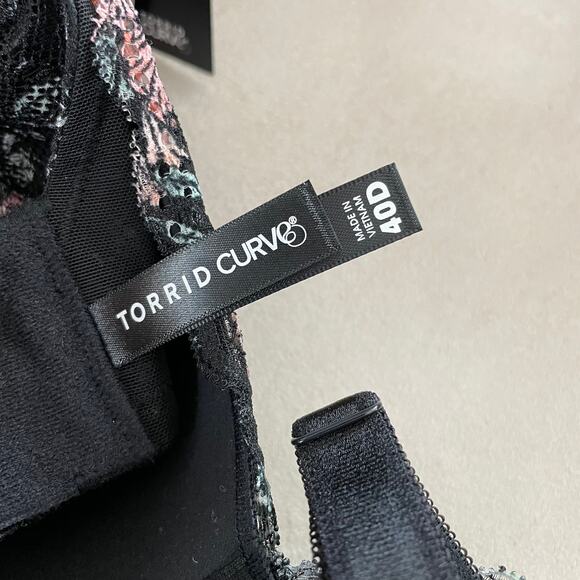 Torrid NWT Lightly Lined Everyday Wire-Free Bra Floral 360° Back Smoothing 40D - Picture 9 of 11